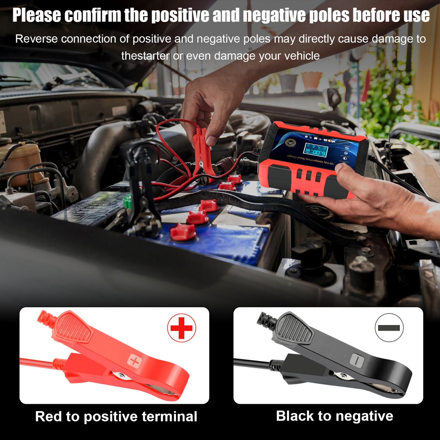 Pulse Repair Trickle Charger 12V 6A za Avtomobile in Motorje