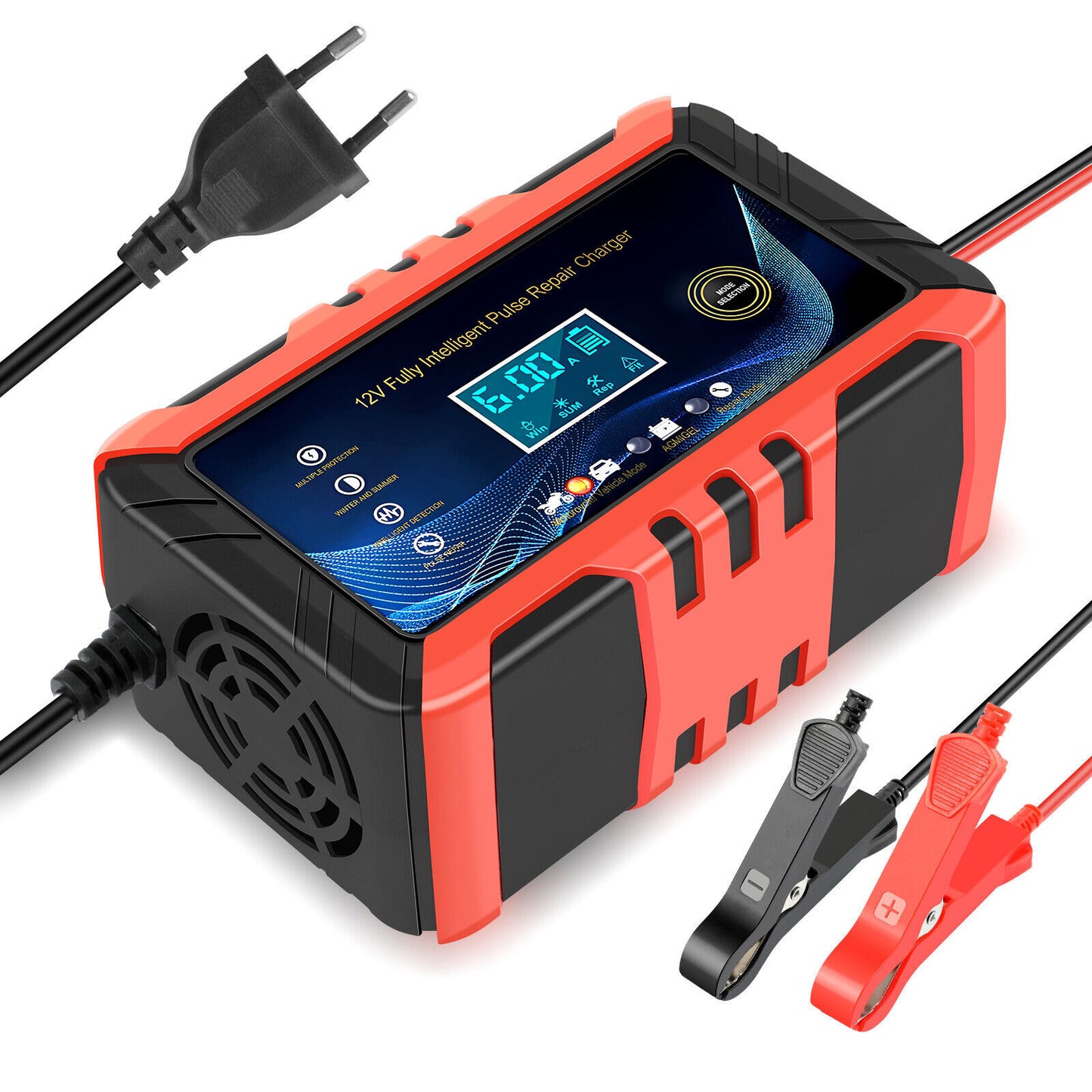 Pulse Repair Trickle Charger 12V 6A za Avtomobile in Motorje