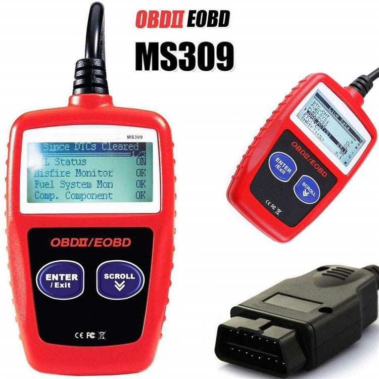 Večnamenski CAN OBDII/EOBD Diagnostični Tester MS309 za Vozila | 8-18V Napajanje