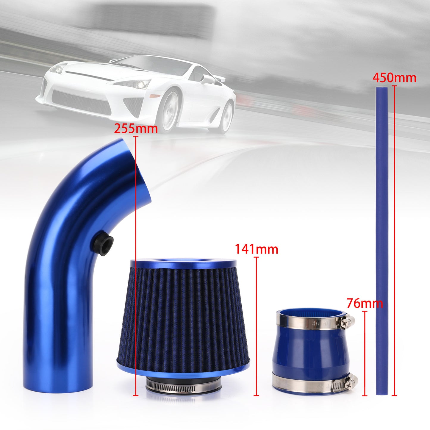 Športni zračni filter 76 mm – Gobasta glava za izboljšan dovod zraka | Tuning za več moči