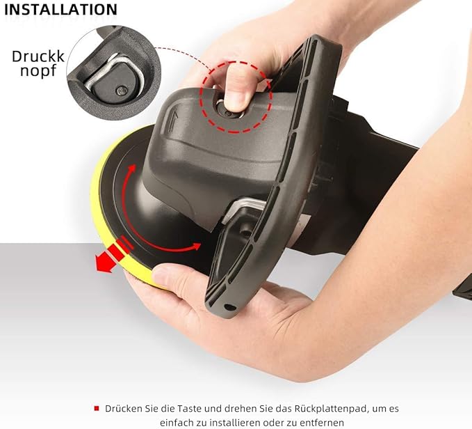 SPTA Polirni Stroj 125 mm / 150 mm / 180 mm – Profesionalni Set s Prilagodljivo Hitrostjo, 1200 W + Pribor