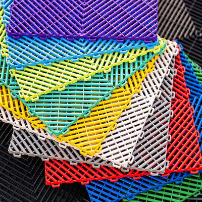 PVC Garažne Talne Ploščice – Odprti Profil | 40 Kos (6,4 m²)